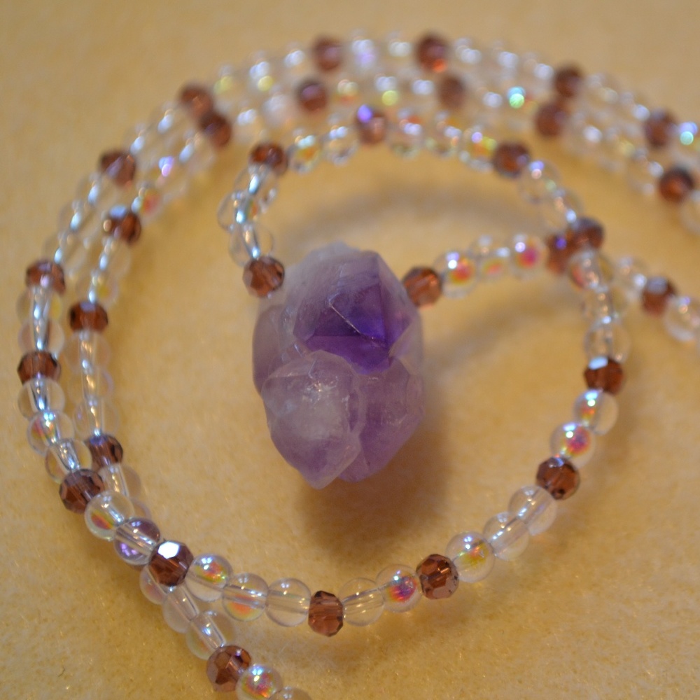Amethyst and Bubble Necklace!